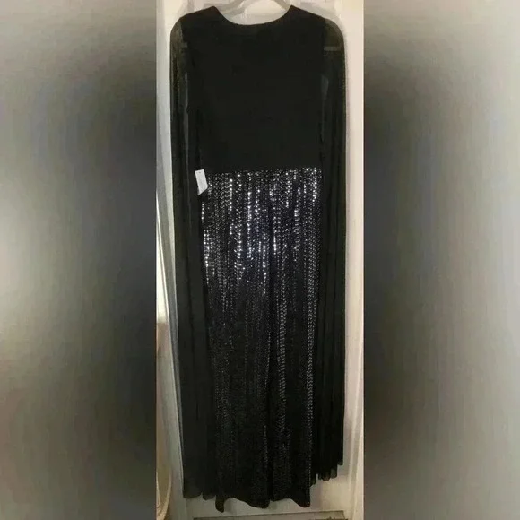 VENUS🖤🪩Black Jumpsuit with Sequin bottom 🪩🖤 size Large NWOT - Picture 10 of 13